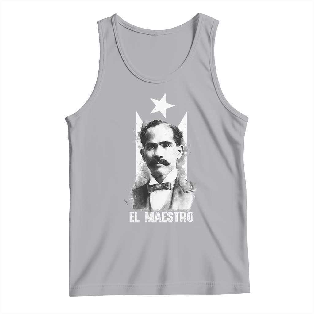 Pedro Albizu Campos Tank Top El Maestro Black Puerto Rico Flag TS11 Athletic Heather Print Your Wear