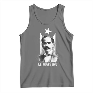 Pedro Albizu Campos Tank Top El Maestro Black Puerto Rico Flag TS11 Black Heather Print Your Wear