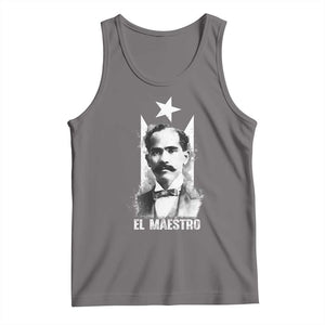 Pedro Albizu Campos Tank Top El Maestro Black Puerto Rico Flag TS11 Deep Heather Print Your Wear