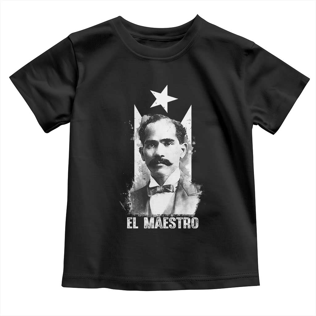 Pedro Albizu Campos Toddler T Shirt El Maestro Black Puerto Rico Flag TS11 Black Print Your Wear