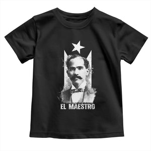 Pedro Albizu Campos Toddler T Shirt El Maestro Black Puerto Rico Flag TS11 Black Print Your Wear