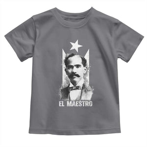 Pedro Albizu Campos Toddler T Shirt El Maestro Black Puerto Rico Flag TS11 Charcoal Print Your Wear
