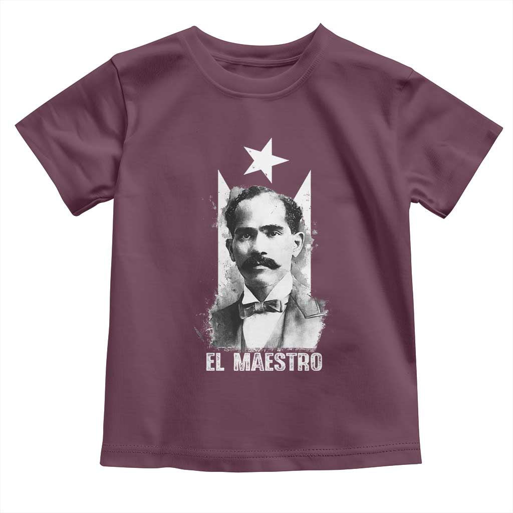 Pedro Albizu Campos Toddler T Shirt El Maestro Black Puerto Rico Flag TS11 Maroon Print Your Wear