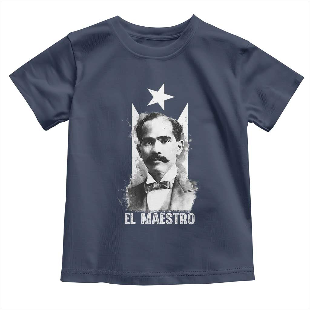 Pedro Albizu Campos Toddler T Shirt El Maestro Black Puerto Rico Flag TS11 Navy Print Your Wear