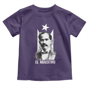 Pedro Albizu Campos Toddler T Shirt El Maestro Black Puerto Rico Flag TS11 Purple Print Your Wear