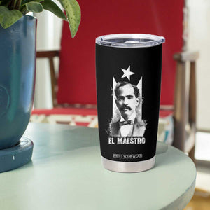Pedro Albizu Campos Tumbler Cup El Maestro Black Puerto Rico Flag TS11 Print Your Wear