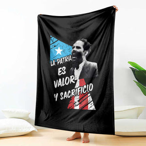 Pedro Albizu Campos Throw Blanket La Patria Es Valor Y Sacrificio Puerto Rican Leader TS11 Print Your Wear