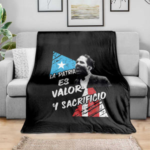Pedro Albizu Campos Throw Blanket La Patria Es Valor Y Sacrificio Puerto Rican Leader TS11 Print Your Wear