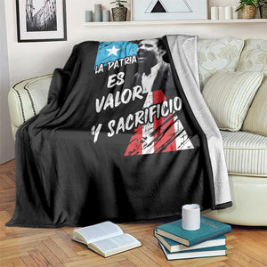 Pedro Albizu Campos Throw Blanket La Patria Es Valor Y Sacrificio Puerto Rican Leader TS11 Print Your Wear