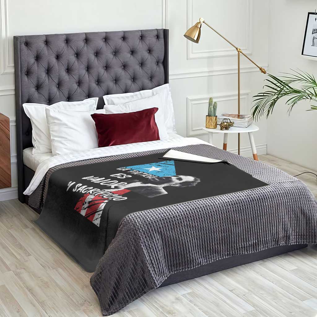 Pedro Albizu Campos Throw Blanket La Patria Es Valor Y Sacrificio Puerto Rican Leader TS11 Print Your Wear