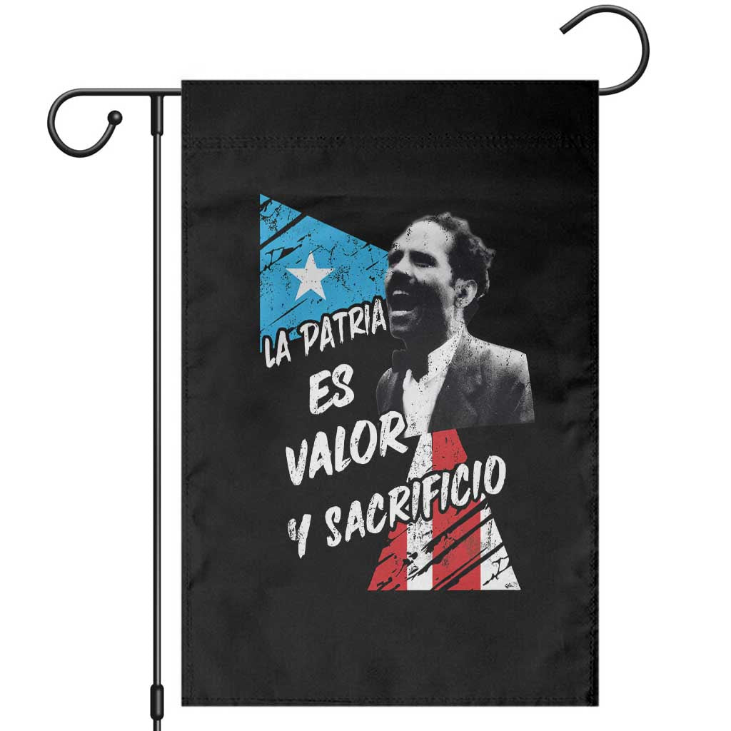 Pedro Albizu Campos Garden Flag La Patria Es Valor Y Sacrificio Puerto Rican Leader TS11 Black Print Your Wear