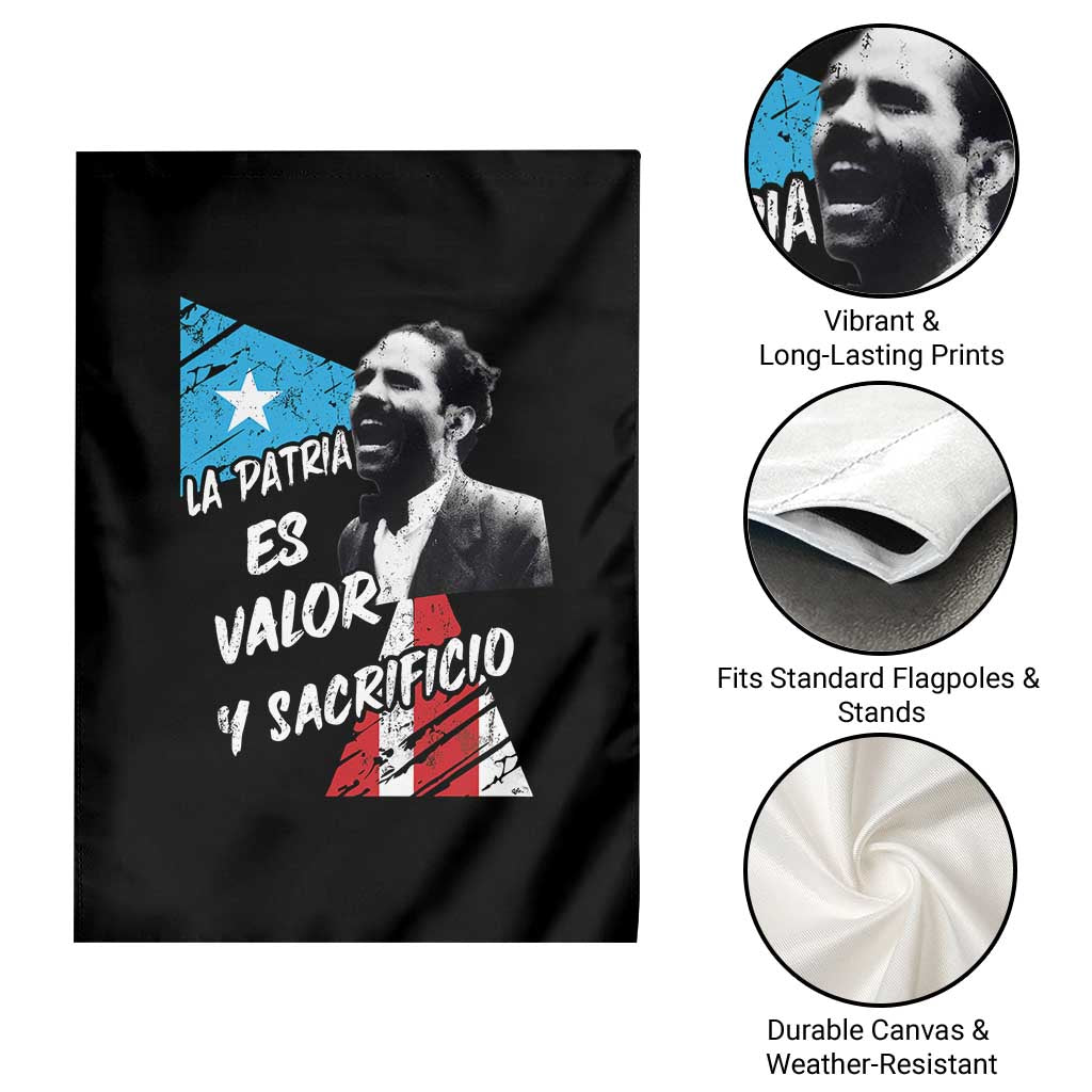 Pedro Albizu Campos Garden Flag La Patria Es Valor Y Sacrificio Puerto Rican Leader TS11 Print Your Wear