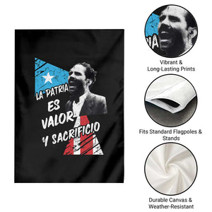 Pedro Albizu Campos Garden Flag La Patria Es Valor Y Sacrificio Puerto Rican Leader TS11 Print Your Wear