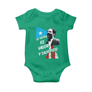 Pedro Albizu Campos Baby Onesie La Patria Es Valor Y Sacrificio Puerto Rican Leader TS11 Irish Green Print Your Wear