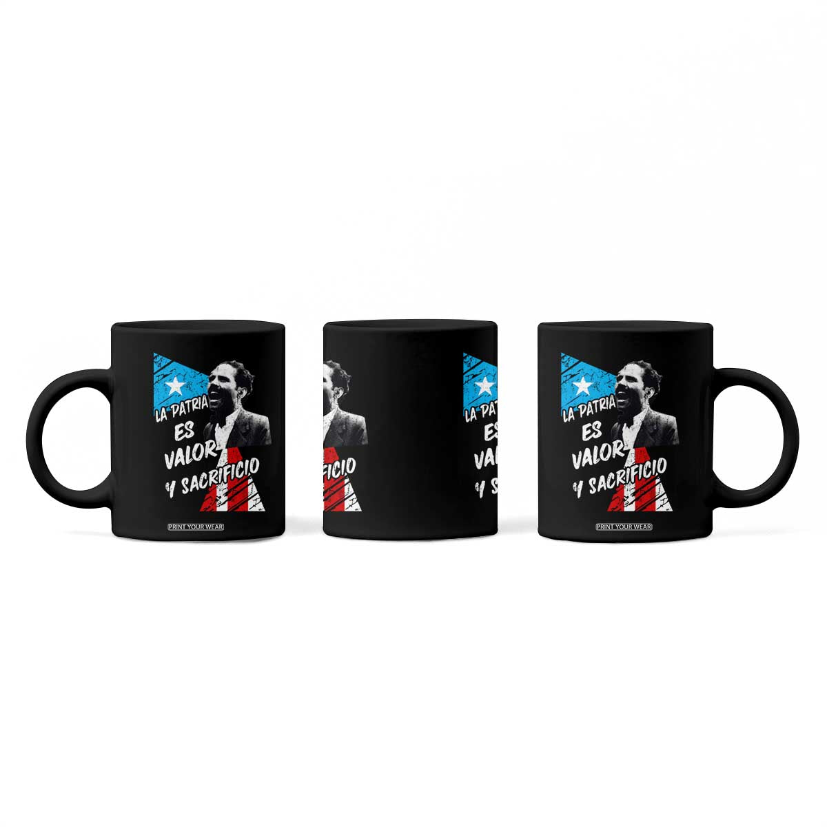 Pedro Albizu Campos Coffee Mug La Patria Es Valor Y Sacrificio Puerto Rican Leader TS11 Print Your Wear