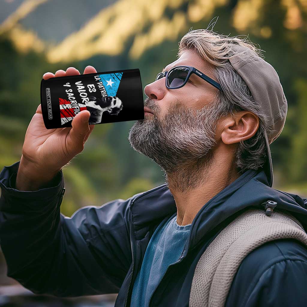 Pedro Albizu Campos 4 in 1 Can Cooler Tumbler La Patria Es Valor Y Sacrificio Puerto Rican Leader TS11 Print Your Wear