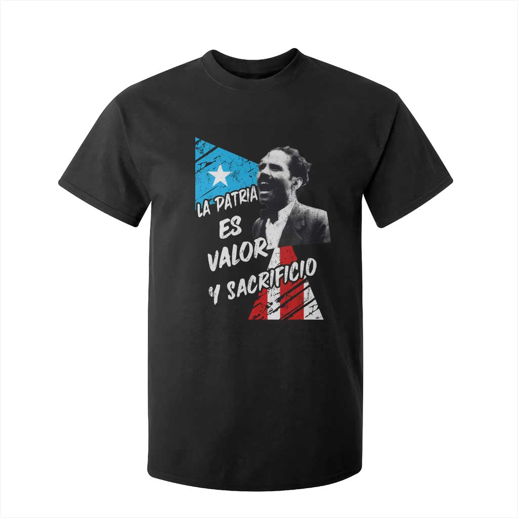 Pedro Albizu Campos T Shirt For Kid La Patria Es Valor Y Sacrificio Puerto Rican Leader TS11 Black Print Your Wear
