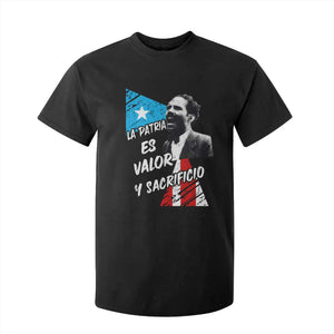 Pedro Albizu Campos T Shirt For Kid La Patria Es Valor Y Sacrificio Puerto Rican Leader TS11 Black Print Your Wear