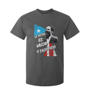Pedro Albizu Campos T Shirt For Kid La Patria Es Valor Y Sacrificio Puerto Rican Leader TS11 Dark Heather Print Your Wear