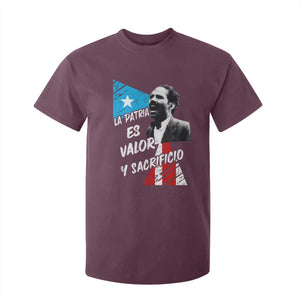Pedro Albizu Campos T Shirt For Kid La Patria Es Valor Y Sacrificio Puerto Rican Leader TS11 Maroon Print Your Wear