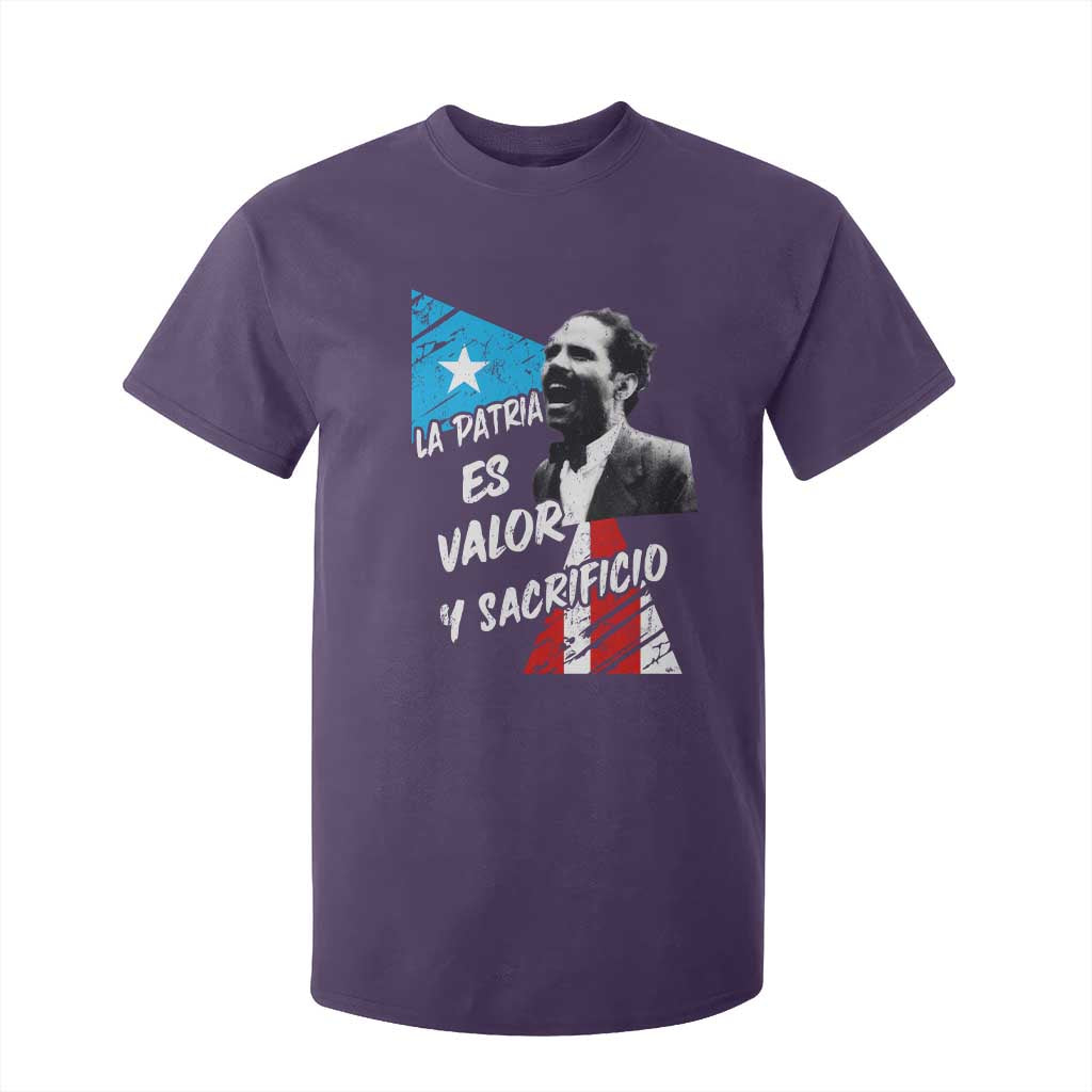 Pedro Albizu Campos T Shirt For Kid La Patria Es Valor Y Sacrificio Puerto Rican Leader TS11 Purple Print Your Wear