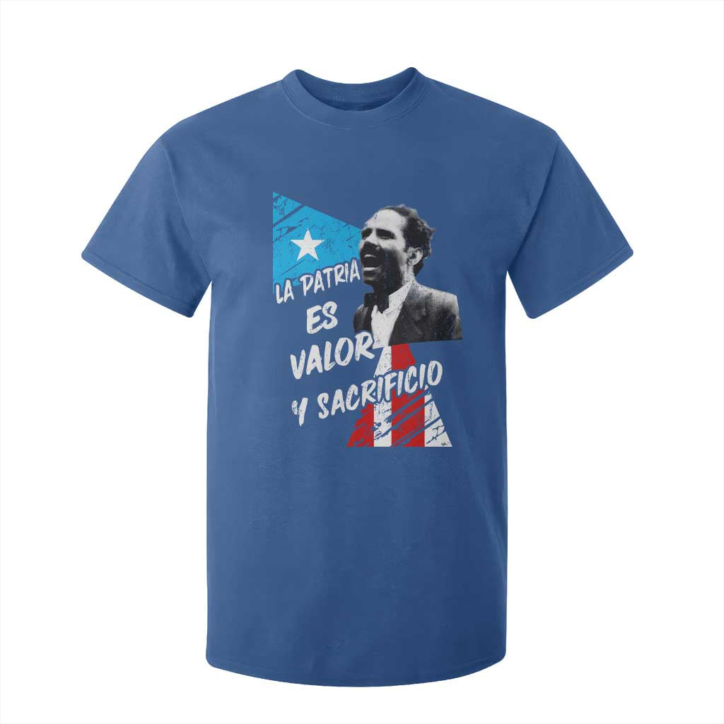 Pedro Albizu Campos T Shirt For Kid La Patria Es Valor Y Sacrificio Puerto Rican Leader TS11 Royal Blue Print Your Wear