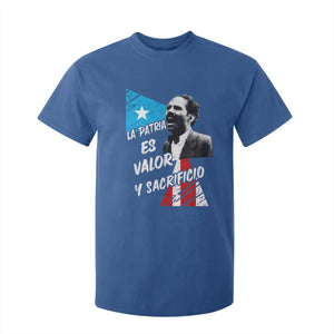 Pedro Albizu Campos T Shirt For Kid La Patria Es Valor Y Sacrificio Puerto Rican Leader TS11 Royal Blue Print Your Wear
