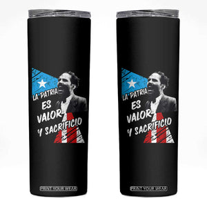 Pedro Albizu Campos Skinny Tumbler La Patria Es Valor Y Sacrificio Puerto Rican Leader - Print Your Wear