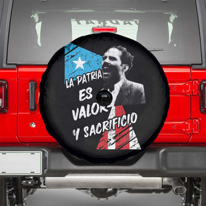 Pedro Albizu Campos Spare Tire Cover La Patria Es Valor Y Sacrificio Puerto Rican Leader TS11 Black Print Your Wear