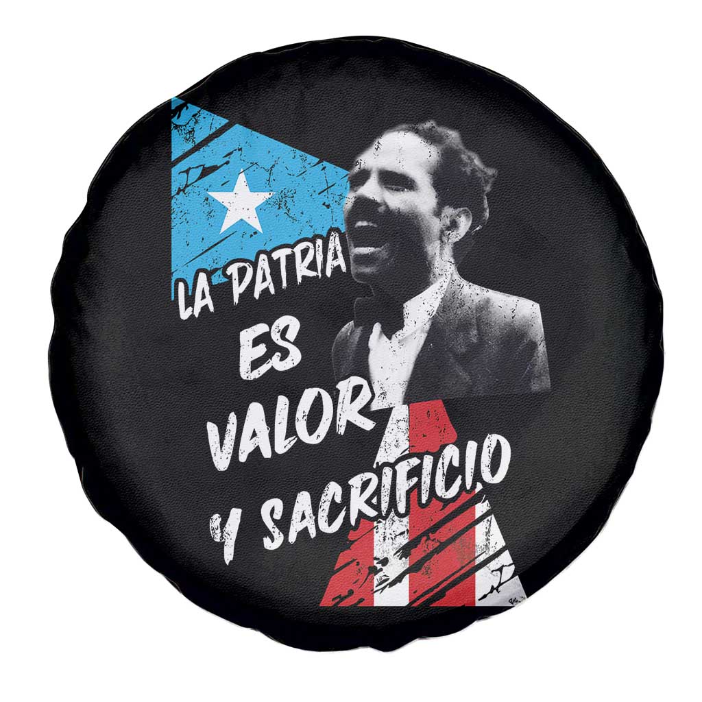 Pedro Albizu Campos Spare Tire Cover La Patria Es Valor Y Sacrificio Puerto Rican Leader TS11 Print Your Wear