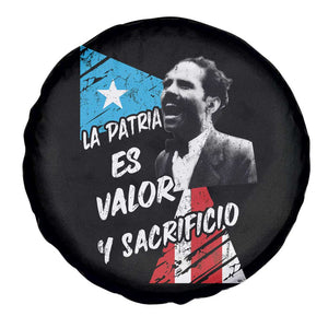 Pedro Albizu Campos Spare Tire Cover La Patria Es Valor Y Sacrificio Puerto Rican Leader TS11 Print Your Wear