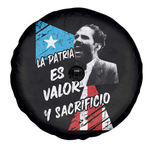 Pedro Albizu Campos Spare Tire Cover La Patria Es Valor Y Sacrificio Puerto Rican Leader TS11 Print Your Wear