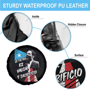 Pedro Albizu Campos Spare Tire Cover La Patria Es Valor Y Sacrificio Puerto Rican Leader TS11 Print Your Wear