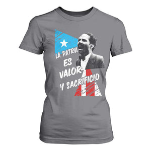 Pedro Albizu Campos T Shirt For Women La Patria Es Valor Y Sacrificio Puerto Rican Leader TS11 Charcoal Print Your Wear