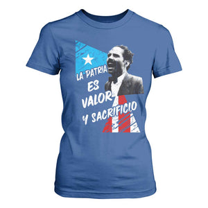 Pedro Albizu Campos T Shirt For Women La Patria Es Valor Y Sacrificio Puerto Rican Leader TS11 Royal Blue Print Your Wear