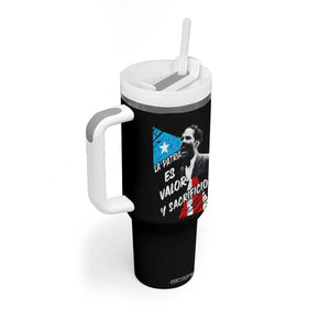 Pedro Albizu Campos Tumbler With Handle La Patria Es Valor Y Sacrificio Puerto Rican Leader TS11 Print Your Wear