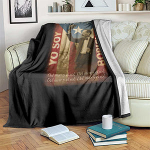 Pedro Albizu Campos Throw Blanket Yo Soy Boricua Vintage Puerto Rican Flag TS11 Print Your Wear