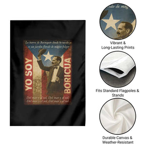 Pedro Albizu Campos Garden Flag Yo Soy Boricua Vintage Puerto Rican Flag TS11 Print Your Wear