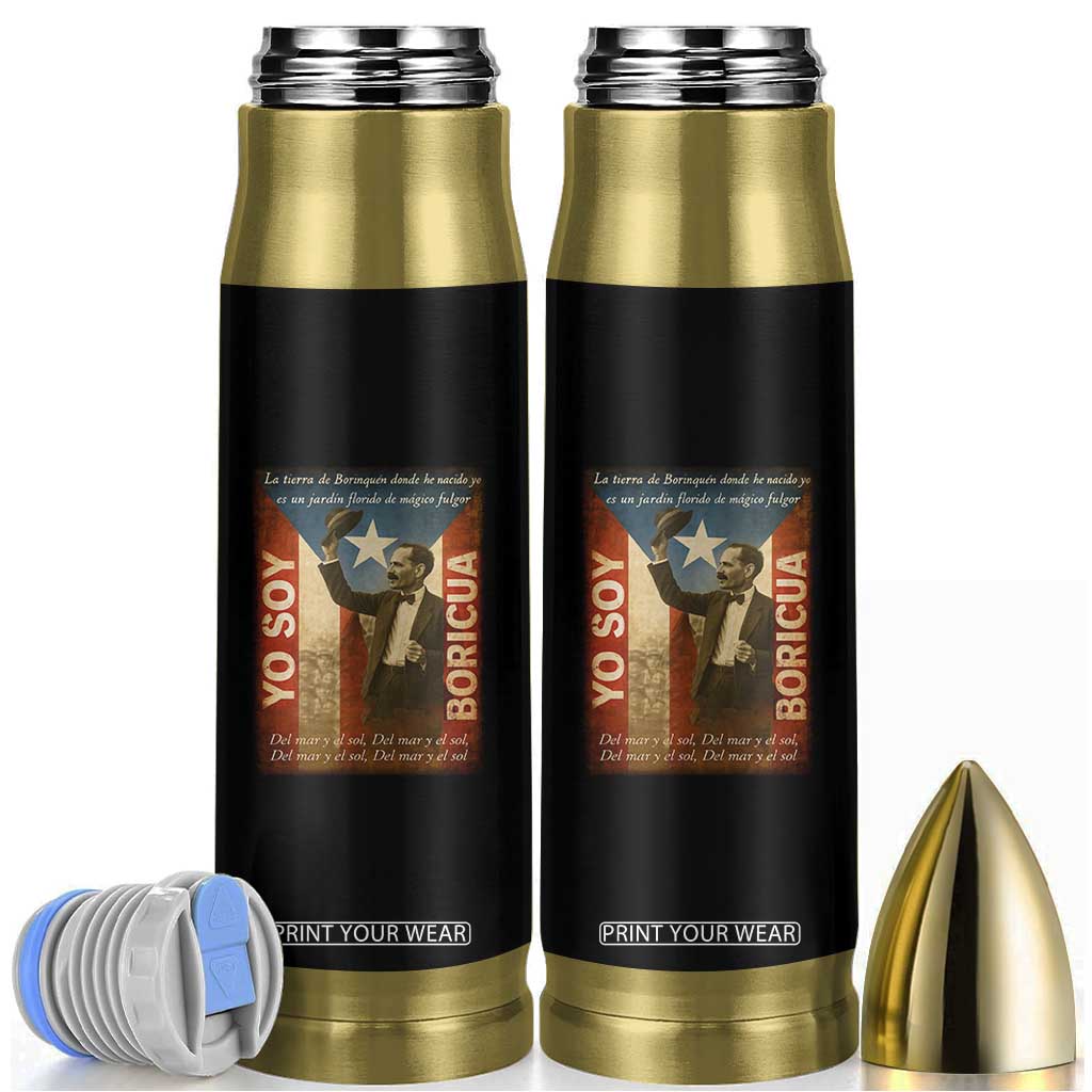 Pedro Albizu Campos Bullet Tumbler Yo Soy Boricua Vintage Puerto Rican Flag TS11 Black Print Your Wear