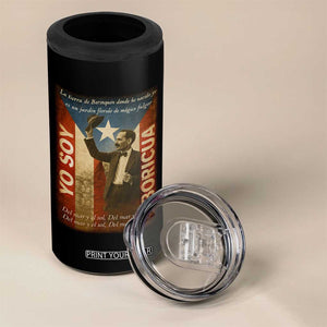 Pedro Albizu Campos 4 in 1 Can Cooler Tumbler Yo Soy Boricua Vintage Puerto Rican Flag TS11 Print Your Wear