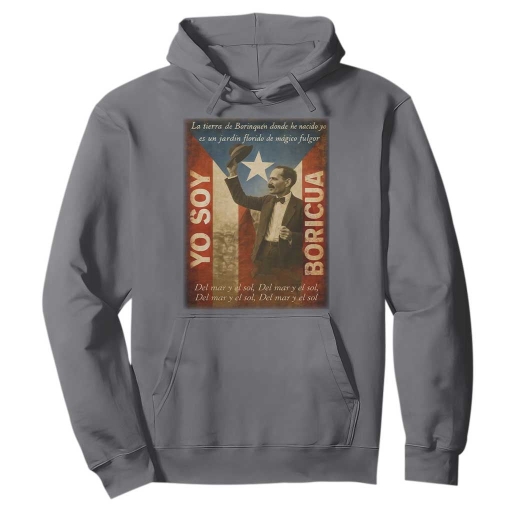Pedro Albizu Campos Hoodie Yo Soy Boricua Vintage Puerto Rican Flag TS11 Charcoal Print Your Wear