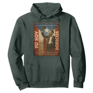 Pedro Albizu Campos Hoodie Yo Soy Boricua Vintage Puerto Rican Flag TS11 Dark Forest Green Print Your Wear