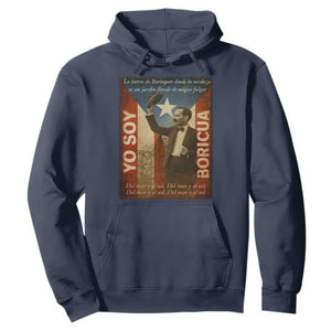 Pedro Albizu Campos Hoodie Yo Soy Boricua Vintage Puerto Rican Flag TS11 Navy Print Your Wear