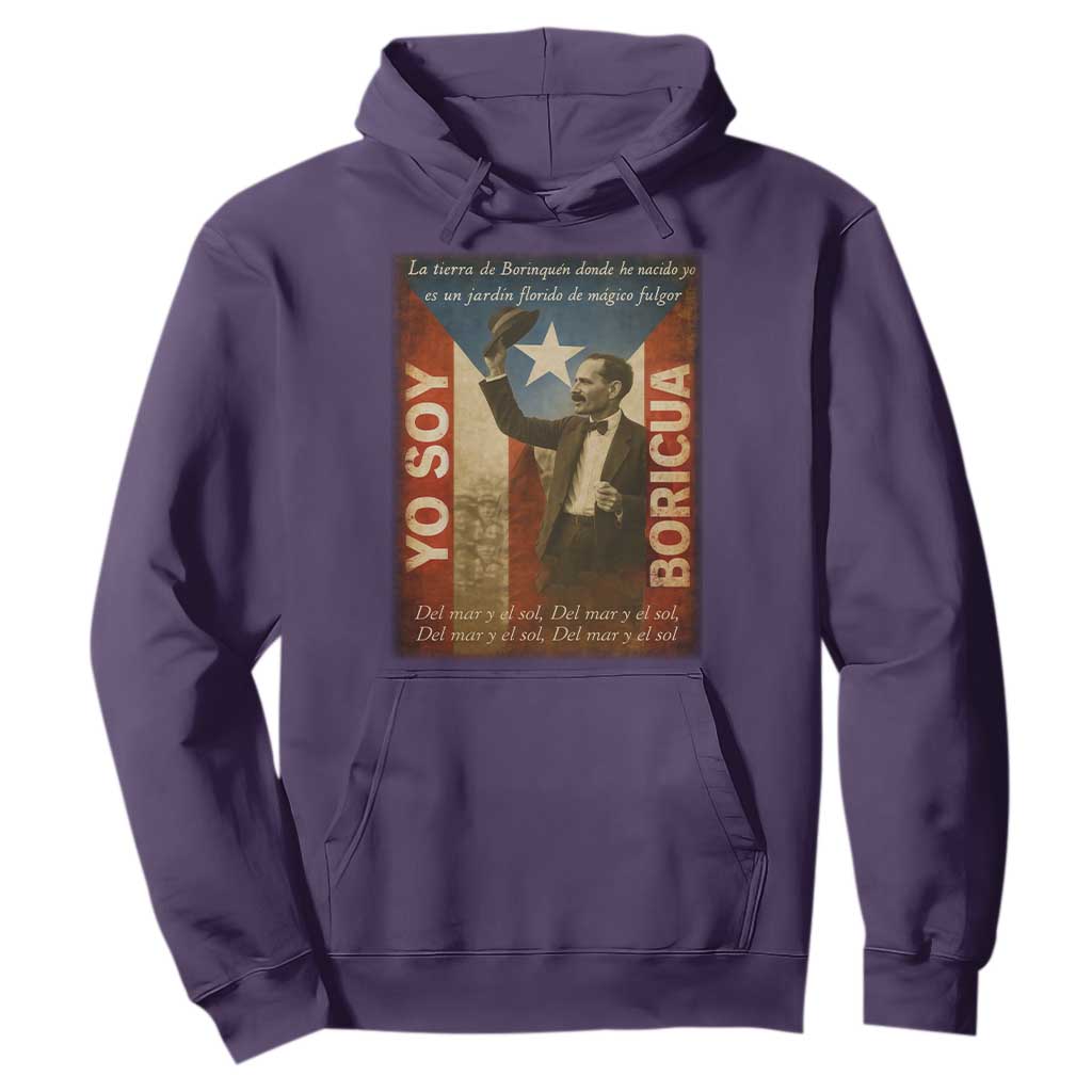 Pedro Albizu Campos Hoodie Yo Soy Boricua Vintage Puerto Rican Flag TS11 Purple Print Your Wear