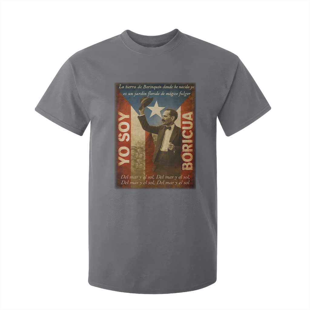 Pedro Albizu Campos T Shirt For Kid Yo Soy Boricua Vintage Puerto Rican Flag TS11 Charcoal Print Your Wear