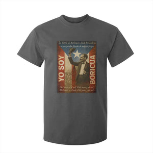 Pedro Albizu Campos T Shirt For Kid Yo Soy Boricua Vintage Puerto Rican Flag TS11 Dark Heather Print Your Wear
