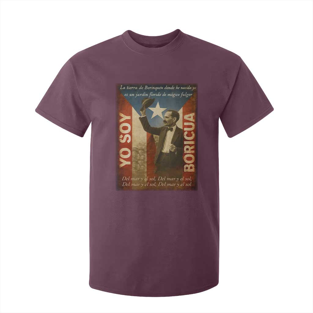 Pedro Albizu Campos T Shirt For Kid Yo Soy Boricua Vintage Puerto Rican Flag TS11 Maroon Print Your Wear