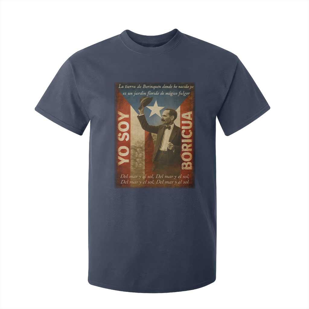 Pedro Albizu Campos T Shirt For Kid Yo Soy Boricua Vintage Puerto Rican Flag TS11 Navy Print Your Wear