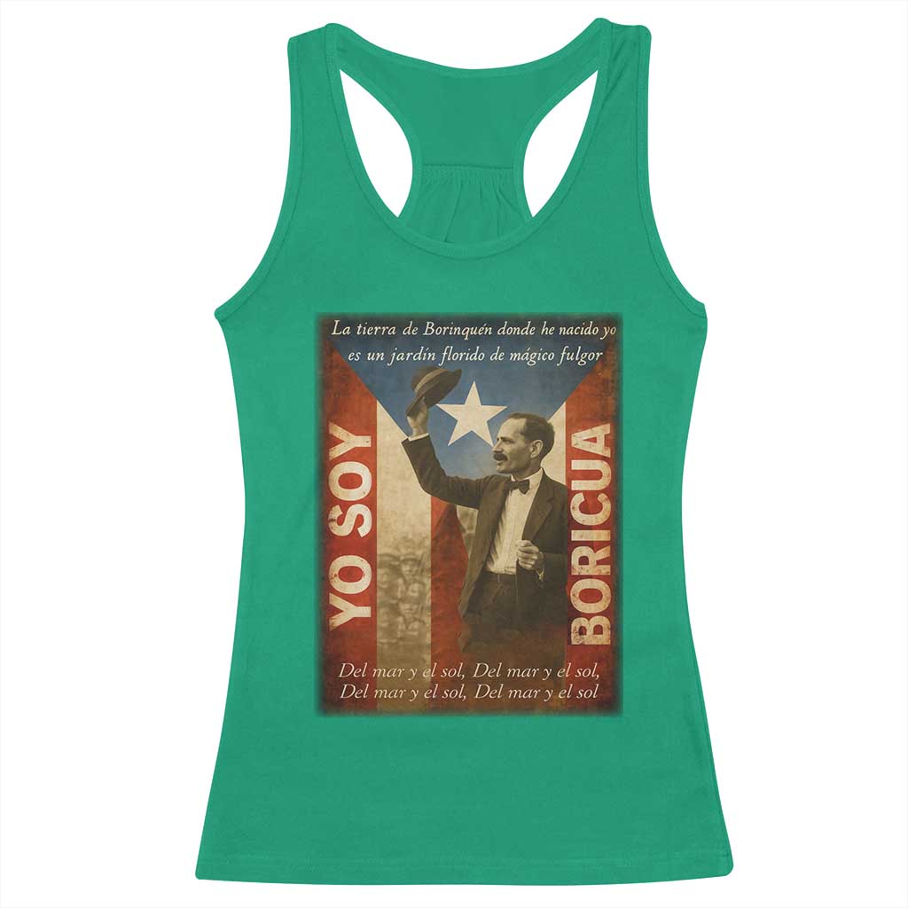 Pedro Albizu Campos Racerback Tank Top Yo Soy Boricua Vintage Puerto Rican Flag TS11 Irish Green Print Your Wear