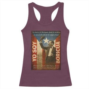 Pedro Albizu Campos Racerback Tank Top Yo Soy Boricua Vintage Puerto Rican Flag TS11 Maroon Print Your Wear